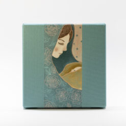 CADRE MARIE +JESUS IMPRESSION SUR TOILE FOND BLEU