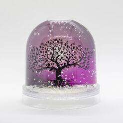 BOULE A NEIGE ARBRE DE VIE VIOLET *