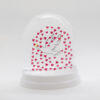 BOULE A NEIGE COLOMBE COEURS ROUGES *