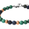 Bracelet STILIVITA en acier - Collection Médecine douce - ARTHRITE - malachite - azurite - arbre de vie - 17+4cm