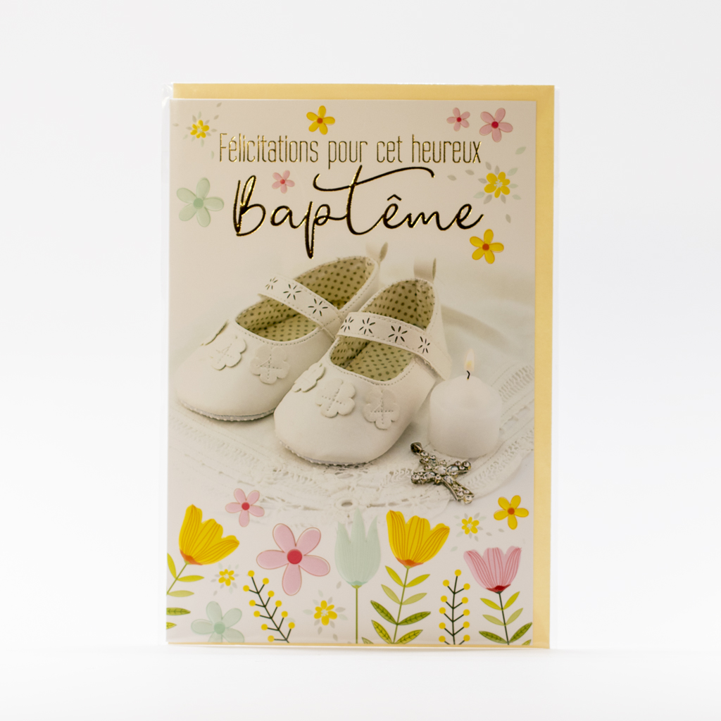CARTE FELICITATIONS POUR CET HEUREUX BAPTEME CHAUSSON Articles Religieux