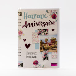 CARTE HEUREUX ANNIVERSAIRE VELO ROUGE