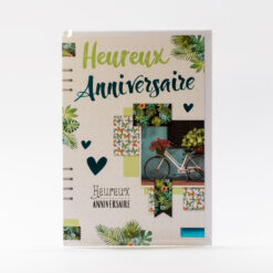 CARTE HEUREUX ANNIVERSAIRE VELO VERT