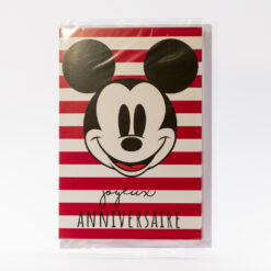 CARTE JOYEUX ANNIVERSAIRE MICKEY ROUGE