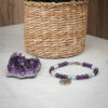 Bracelet STILIVITA en acier  Collection Médecine douce  MIGRAINE & MAUX DE TÊTE - améthyste - aigue marine - arbre de vie - 17+4cm