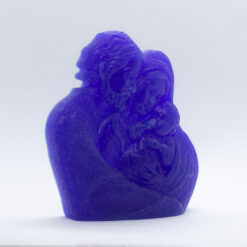 STATUE STE FAMILLE CIRE RECYCLEE BLEU 11CM