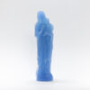 STATUE VIERGE ENFANT CIRE RECYCLEE  BLEU CLAIR 19,5CM