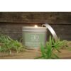 BOUGIE ARTISANALE CIRE VEGETALE PARFUMEE BOITE METALLIQUE ROMARIN EUCALYPTUS 45HEURES