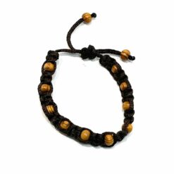 BRACELET COULISSANT BOIS ET CORDE PT