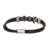 BRACELET CUIR CROIX 19CM
