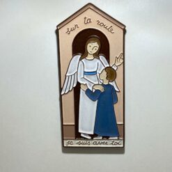 PLAQUE CERAMIQUE ANGE GARDIEN 14,5X6,5CM PLK-58VG60A