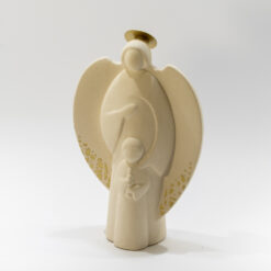 STATUE ANGE GARDIEN EN ARGILE REFRACTAIRE 14,5CM LG
