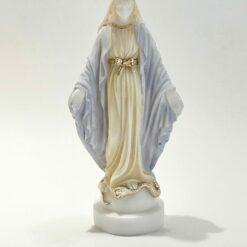 STATUE VIERGE MIRACULEUSE EN ALBATRE 17CM