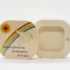 COFFRET A CHAPELET COLOMBE CARRE EN BOIS 7X7CM S