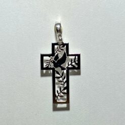CROIX ARGENT COLOMBE/RAMEAUX 18X30MM MDV