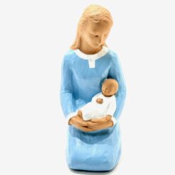 STATUE NOTRE DAME DE L'ABANDON A GENOUX + ENFANT 18CM PIERRELINE ADR