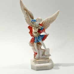 STATUE ST MICHEL ALBATRE 17CM L