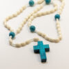 CHAPELET BOIS BLEU ET BLANC RDC