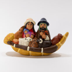 CRECHE PERUVIENNE BARQUE 7X10X7CM 680.003.6328