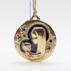 MEDAILLON BRONZE MARINE ROUGE VIERGE