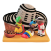 MINI CRECHE DU MONDE CERAMIQUE COLOMBIE 8X7CM