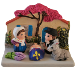 MINI CRECHE DU MONDE CERAMIQUE PROVENCE 8X7CM
