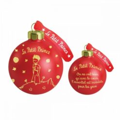 SUSPENSION VERRE ROUGE OR LA TERRE LE PETIT PRINCE