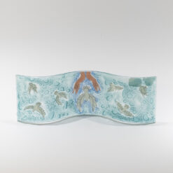 VAGUE EN VERRE COLOMBES MAINS OUVERTES 21X7CM L