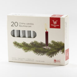 BOITE 20 BOUGIES ARGENT D1,28CM H9,6CM 580802.027