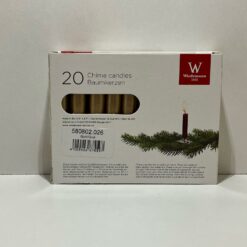 BOITE 20 BOUGIES DOREES D1,28CM H9,6CM 580802.026