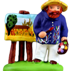 PEINTRE ET SON CHEVALET DIDIER 4CM
