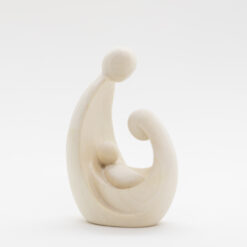 Statue Ste Famille design  bois sculpt/naturel  10cm