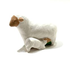 BREBIS + AGNEAU CRECHE NUIT DE LUMIERE 20CM