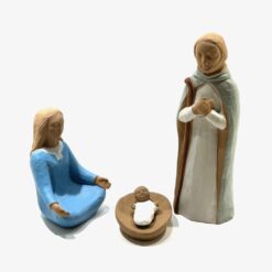 NATIVITE NUIT DE LUMIERE 3 PERSONNAGES 18CM