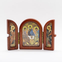 TRIPTYQUE TRINITE EN NOYER