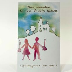 IMAGE NOUS RENOUVELONS LES VOEUX DE NOTRE BAPTEME, REJOUISSEZ VOUS AVEC NOUS