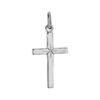 PENDENTIF CROIX ARGENT RHODIE DIAMANTE ETOILE 22MM