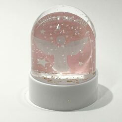 BOULE A NEIGE ANGE VEILLEZ SUR LUI ROSE H7CM