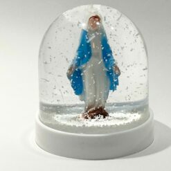 BOULE A NEIGE VIERGE MIRACULEUSE BLANCHE ET BLEUE