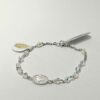 BRACELET DIZAINIER EN ARGENT PERLE CRISTAL SWAROSVKI