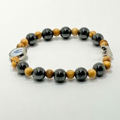 BRACELET EN PIERRE VIERGE CROIX