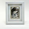 CADRE VIERGE ENFANT LAQUE FEUILLE ARGENT 11,5X13,5CM