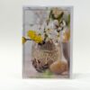 CARTE DOUBLE JOYEUSES PAQUES FLEURS OEUF