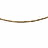 CHAINE PLAQUE OR GOURMETTE 55CM LARGEUR MAILLE 2MM