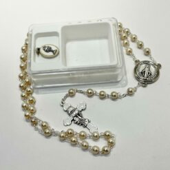 COFFRET CHAPELET COMMUNION COEUR VIERGE MIRACULEUSE
