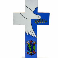 CROIX BOIS ENFANTS COLOMBE SALVADOR 15X9CM
