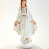 STATUE VIERGE MIRACULEUSE EN PLATRE BLANC PERLE 15CM