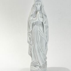 STATUE VIERGE NOTRE DAME DE LOURDES EN RESINE 15CM BLANC