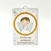 CADRE BOIS BLANC ANGE GARDIEN 7X10CM S
