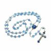 CHAPELET PERLES NACRE BLEU COMMUNION COEURS